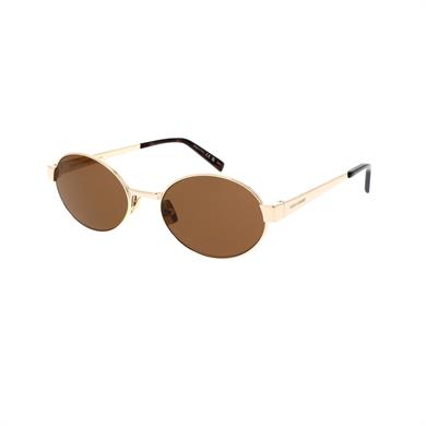 Saint Laurent SL 692 004 55 Unisex Oval Gold Metal Güneş Gözlüğü