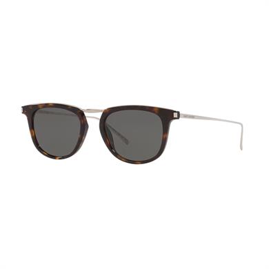 Saint Laurent SL 753 002 50 Unisex Yuvarlak Kırçıllı Kahverengi Kombine Kemik Güneş Gözlüğü