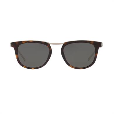Saint Laurent SL 753 002 50 Unisex Yuvarlak Kırçıllı Kahverengi Kombine Kemik Güneş Gözlüğü
