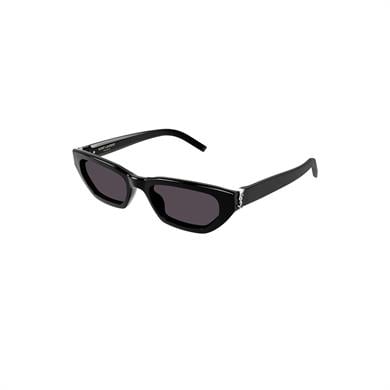 Saint Laurent SL M126 001 54 Kadın Çekik Siyah Kemik Güneş Gözlüğü