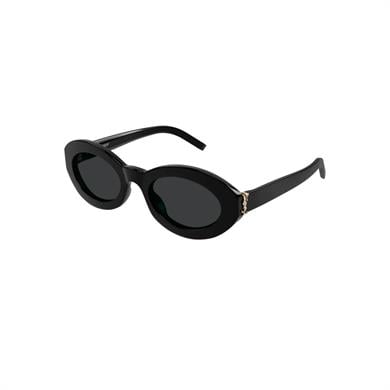 Saint Laurent SL M136 001 52 Kadın Oval Siyah Kemik Güneş Gözlüğü