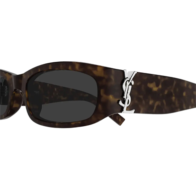 Saint Laurent SL M152 002 55 Kadın Dikdörtgen Kırçıllı Kahverengi Kemik Güneş Gözlüğü