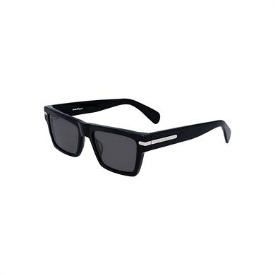 Salvatore Ferragamo SF 1086S 001 54 Erkek Dikdörtgen Siyah Kemik Güneş Gözlüğü