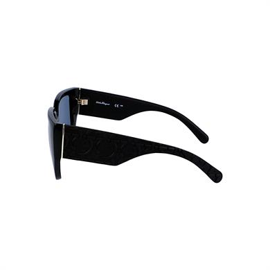 Salvatore Ferragamo SF 1088SE 001 57 Kadın Geometrik Siyah Kemik Güneş Gözlüğü