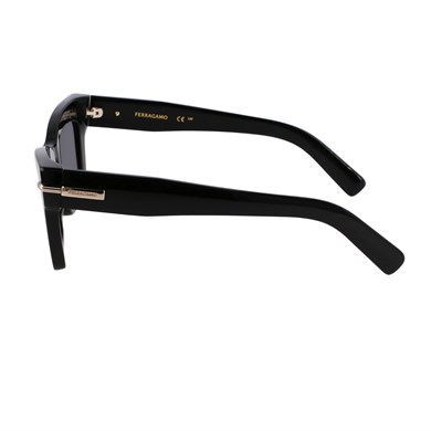 Salvatore Ferragamo SF 2031S 001 53 Kadın Cat Eye Siyah Kemik Güneş Gözlüğü