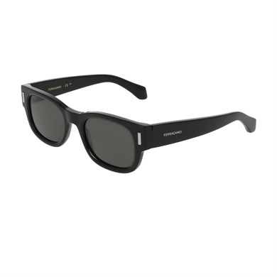 Salvatore Ferragamo SF 2064SE 001 51 Unisex Dikdörtgen Siyah Kemik Güneş Gözlüğü