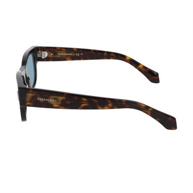 Salvatore Ferragamo SF 2064SE 242 51 Unisex Dikdörtgen Kırçıllı Kahverengi Kemik Güneş Gözlüğü