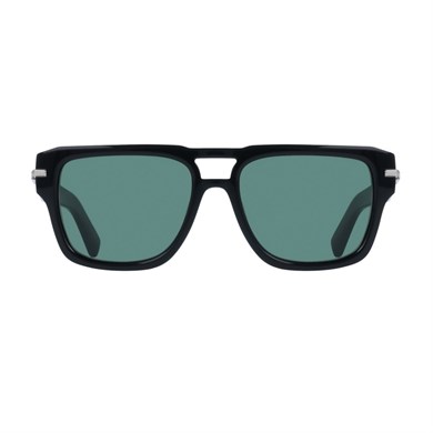 Salvatore Ferragamo SF 2070S 001 56 Unisex Dikdörtgen Siyah Kemik Güneş Gözlüğü