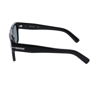Salvatore Ferragamo SF 2070S 001 56 Unisex Dikdörtgen Siyah Kemik Güneş Gözlüğü