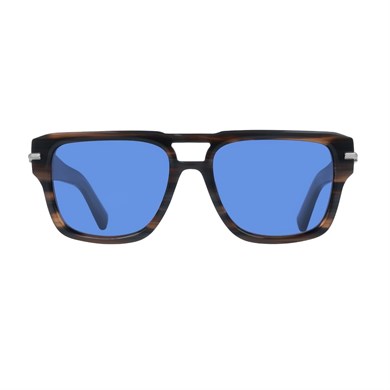 Salvatore Ferragamo SF 2070S 216 56 Unisex Dikdörtgen Kırçıllı Kahverengi Kemik Güneş Gözlüğü