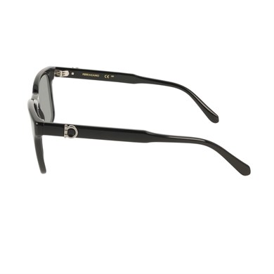 Salvatore Ferragamo SF 2086SE 001 55 Unisex Dikdörtgen Siyah Kemik Güneş Gözlüğü