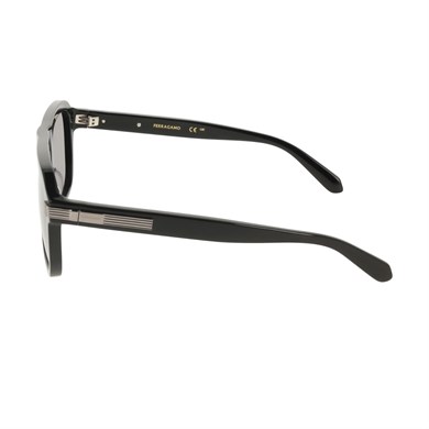 Salvatore Ferragamo SF 2087S 001 57 Erkek Dikdörtgen Siyah Kemik Güneş Gözlüğü