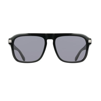 Salvatore Ferragamo SF 2087S 001 57 Erkek Dikdörtgen Siyah Kemik Güneş Gözlüğü