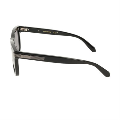 Salvatore Ferragamo SF 2088S 001 55 Unisex Dikdörtgen Siyah Kemik Güneş Gözlüğü