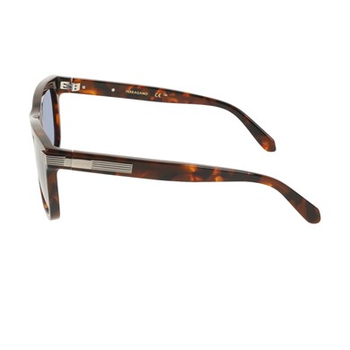 Salvatore Ferragamo SF 2088S 240 55 Kadın Dikdörtgen Kırçıllı Kahverengi Kemik Güneş Gözlüğü