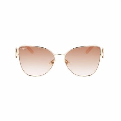Salvatore Ferragamo Sf 296Sr 719 60 Kadın Kelebek Gold Metal Güneş Gözlüğü
