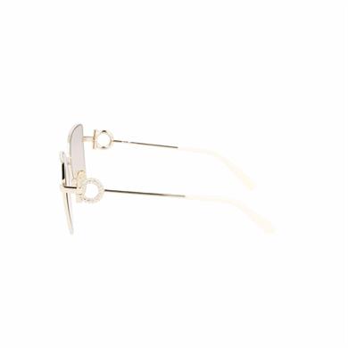 Salvatore Ferragamo Sf 296Sr 719 60 Kadın Kelebek Gold Metal Güneş Gözlüğü