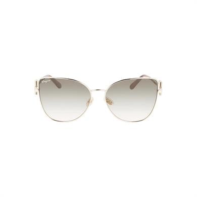 Salvatore Ferragamo SF 296SR 750 60 Kadın Kelebek Gri Metal Güneş Gözlüğü