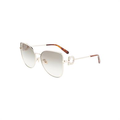 Salvatore Ferragamo SF 296SR 750 60 Kadın Kelebek Gri Metal Güneş Gözlüğü