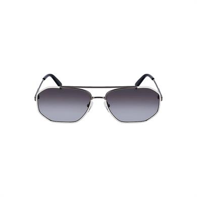 Salvatore Ferragamo SF 303SL 026 60 Erkek Geometrik Bej Metal Güneş Gözlüğü 