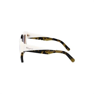 Salvatore Ferragamo SF1060S 341 55 Kadın Kelebek Kırçıllı Yeşil Bej Kemik Güneş Gözlüğü