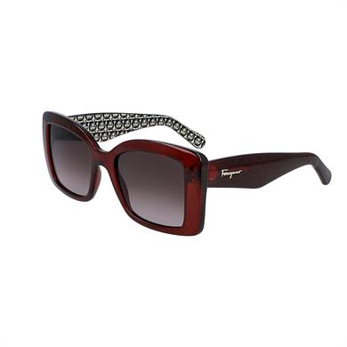 Salvatore Ferragamo SF 965S 634 54 Kadın Bordo Kare Güneş Gözlüğü
