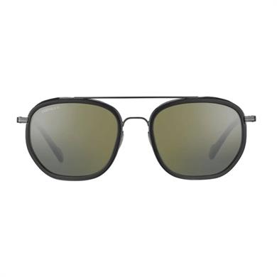 Serengeti 525004 56 Boron Polarize Unisex Siyah Metal Geometrik  Güneş Gözlüğü