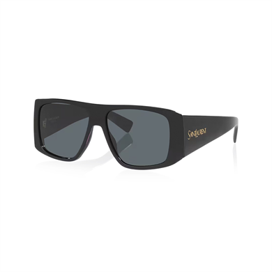 Saint Laurent SL 832 001 57 Unisex Geometrik Siyah Kemik Güneş Gözlüğü