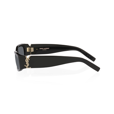 Saint Laurent SL M152 001 55 Kadın Dikdörtgen Siyah Kemik Güneş Gözlüğü