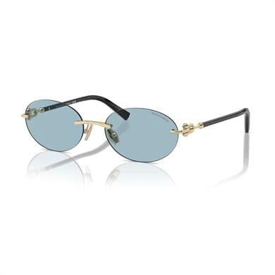 Tiffany Co. TF 3104D 602180 56 Unisex Oval Gold Metal Güneş Gözlüğü