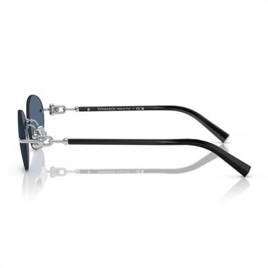 Tiffany Co. TF 3104D 600180 56 Unisex Oval Gri Metal Güneş Gözlüğü
