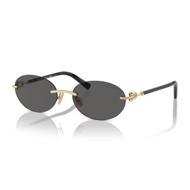 Tiffany Co. TF 3104D 6216S4 56 Unisex Oval Gold Metal Güneş Gözlüğü