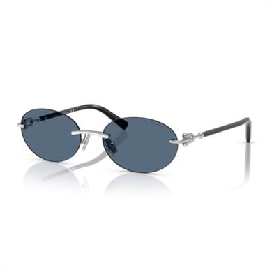 Tiffany Co. TF 3104D 600180 56 Unisex Oval Gri Metal Güneş Gözlüğü