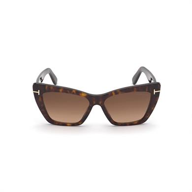 Tom Ford FT 0871 52F 56 Kadın Cat Eye Kırçıllı Kahverengi Kemik Güneş Gözlüğü