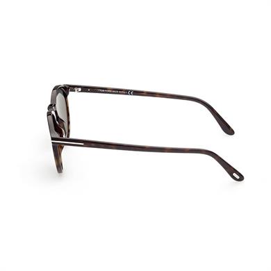 Tom Ford FT 0904S 52R 52 Polarize Unisex Oval Kırçıllı Kahverengi Kemik Güneş Gözlüğü