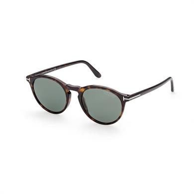 Tom Ford FT 0904S 52R 52 Polarize Unisex Oval Kırçıllı Kahverengi Kemik Güneş Gözlüğü