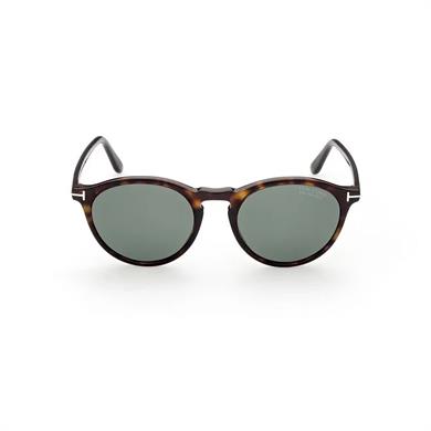 Tom Ford FT 0904S 52R 52 Polarize Unisex Oval Kırçıllı Kahverengi Kemik Güneş Gözlüğü