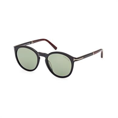 Tom Ford FT 1021 01N 51 Unisex Oval Parlak Siyah Kemik Güneş Gözlüğü