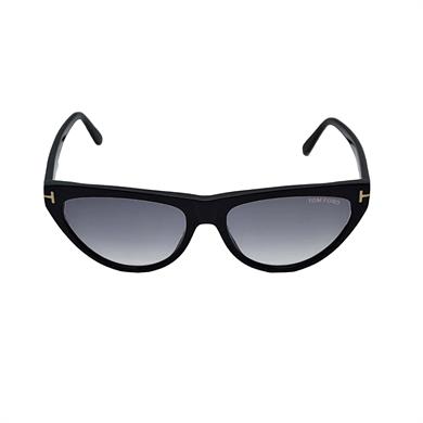 Tom Ford FT0990 ECO 01B 56 Amber Kadın Cat Eye Siyah Kemik Güneş Gözlüğü