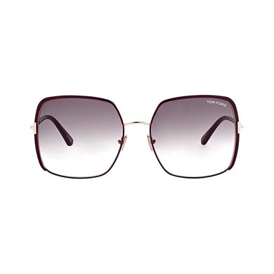 Tom Ford FT1006 69W 60 Raphaela Kadın Kelebek Bordo Metal Güneş Gözlüğü