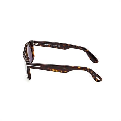 Tom Ford FT999 ECO 52A 58 Philippe Erkek Dikdörtgen Kırçıllı Kahverengi Kemik Güneş Gözlüğü