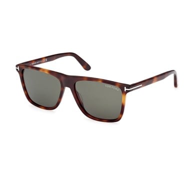 Tom Ford TF 0832S 53N 57 Fletcher Unisex Kare Kırçıllı Kahverengi Kemik Güneş Gözlüğü