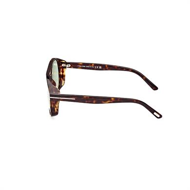 Tom Ford TF 1022 52N 58 Unisex Dikdörtgen Kırçıllı Kahverengi Kemik Güneş Gözlüğü