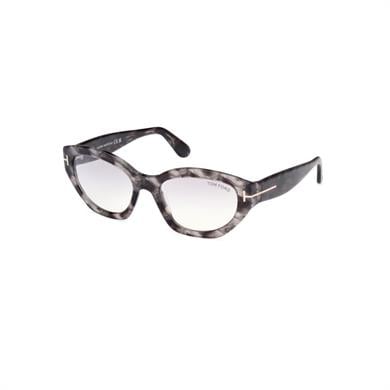 Tom Ford Tf 1086 55C 55 Kadın Geometrik Kırçıllı Beyaz Kemik Güneş Gözlüğü