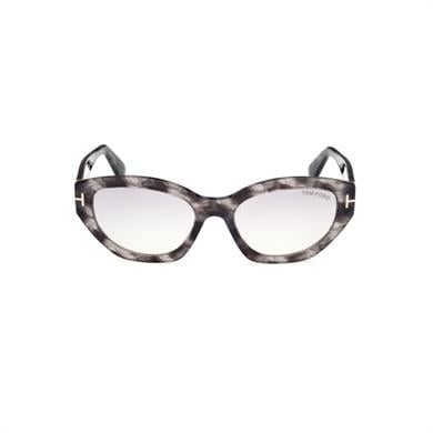 Tom Ford Tf 1086 55C 55 Kadın Geometrik Kırçıllı Beyaz Kemik Güneş Gözlüğü