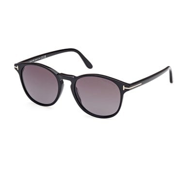 Tom Ford TF 1097S 01BG 53 Lewis Unisex Yuvarlak Siyah Kemik Güneş Gözlüğü