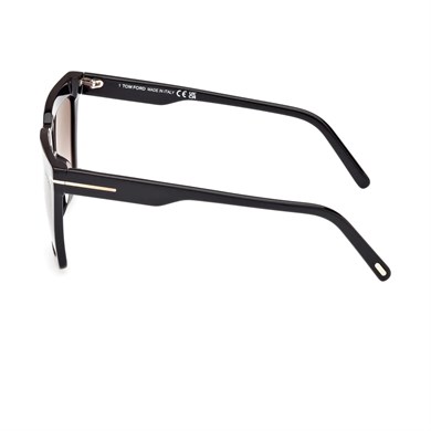 Tom Ford TF 1110S 01B 58 Eden Kadın Çekik Siyah Kemik Güneş Gözlüğü