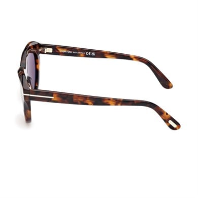 Tom Ford TF 1111S 52E 55 Kadın Cat Eye Kırçıllı Kahverengi Kemik Güneş Gözlüğü