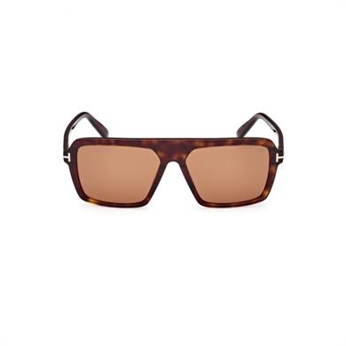 Tom Ford Tf 1176 52E 56 Unisex Pilot Kırçıllı Kahverengi Kemik Güneş Gözlüğü