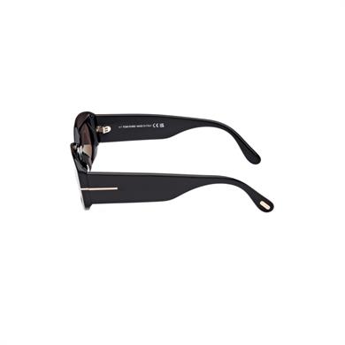 Tom Ford Tf 1187 01A 52 Kadın Oval Siyah Kemik Güneş Gözlüğü